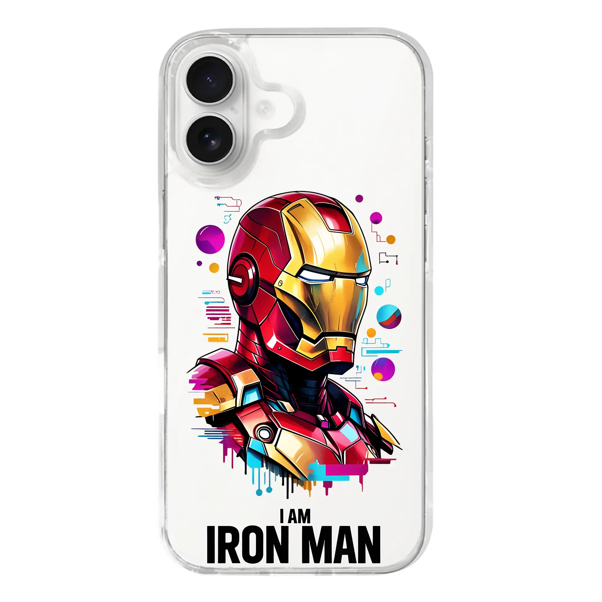 アベンジャーズ (Avenjāzu) グッズ アイアンマン（Iron Man） - iPhone 17シリーズ 透明スマホケース – 薄型・耐衝撃・精密フィット保護カバー